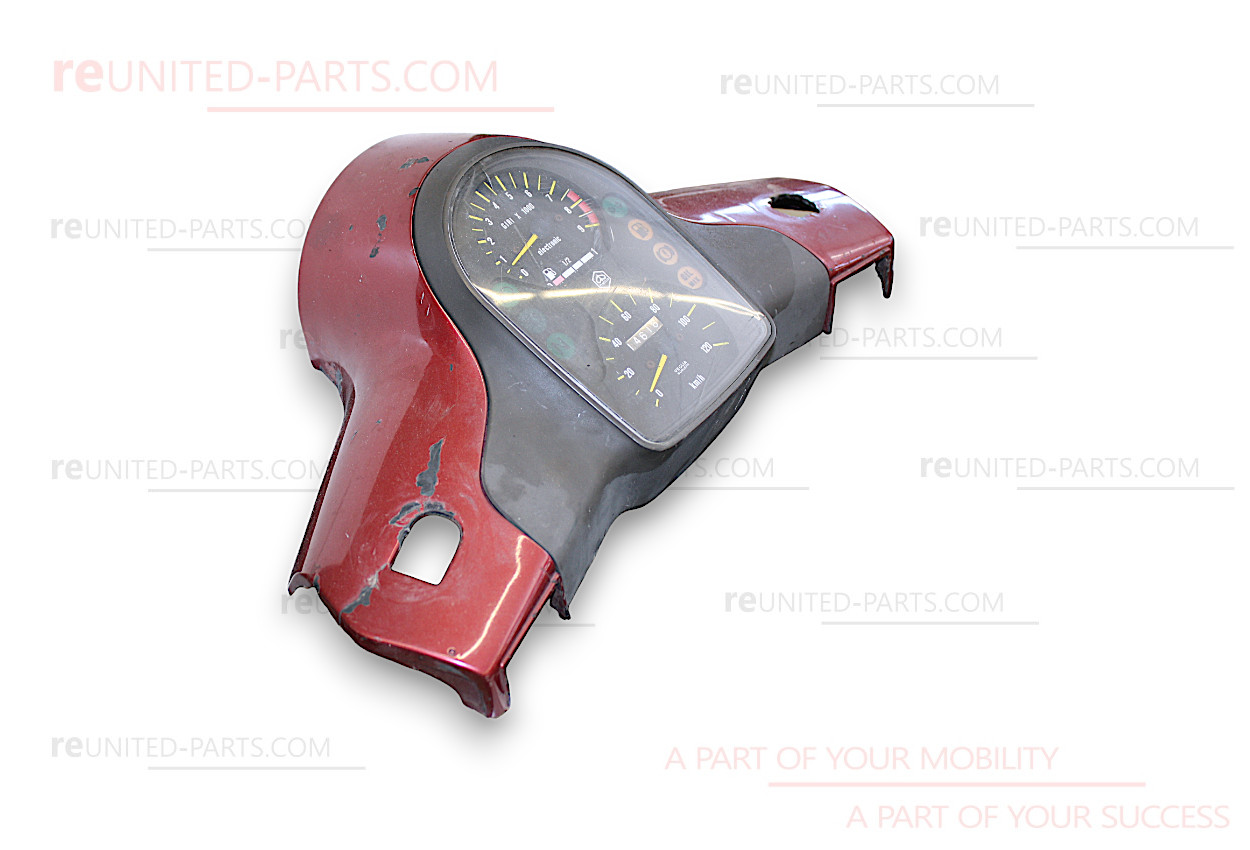 Lenkkopfabdeckung mit Tachometer, oben - rot (original) | Vespa/Piaggio COSA 2, 125 - 200