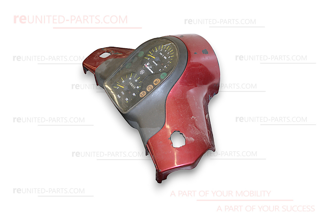 Lenkkopfabdeckung mit Tachometer, oben - rot (original) | Vespa/Piaggio COSA 2, 125 - 200