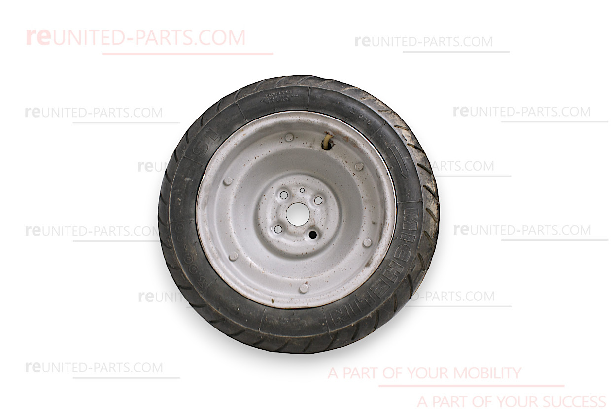 Complete wheel closed | Vespa 50 S/SR/Sprint, 50 N/L/R, conversion rim 9" to 10"