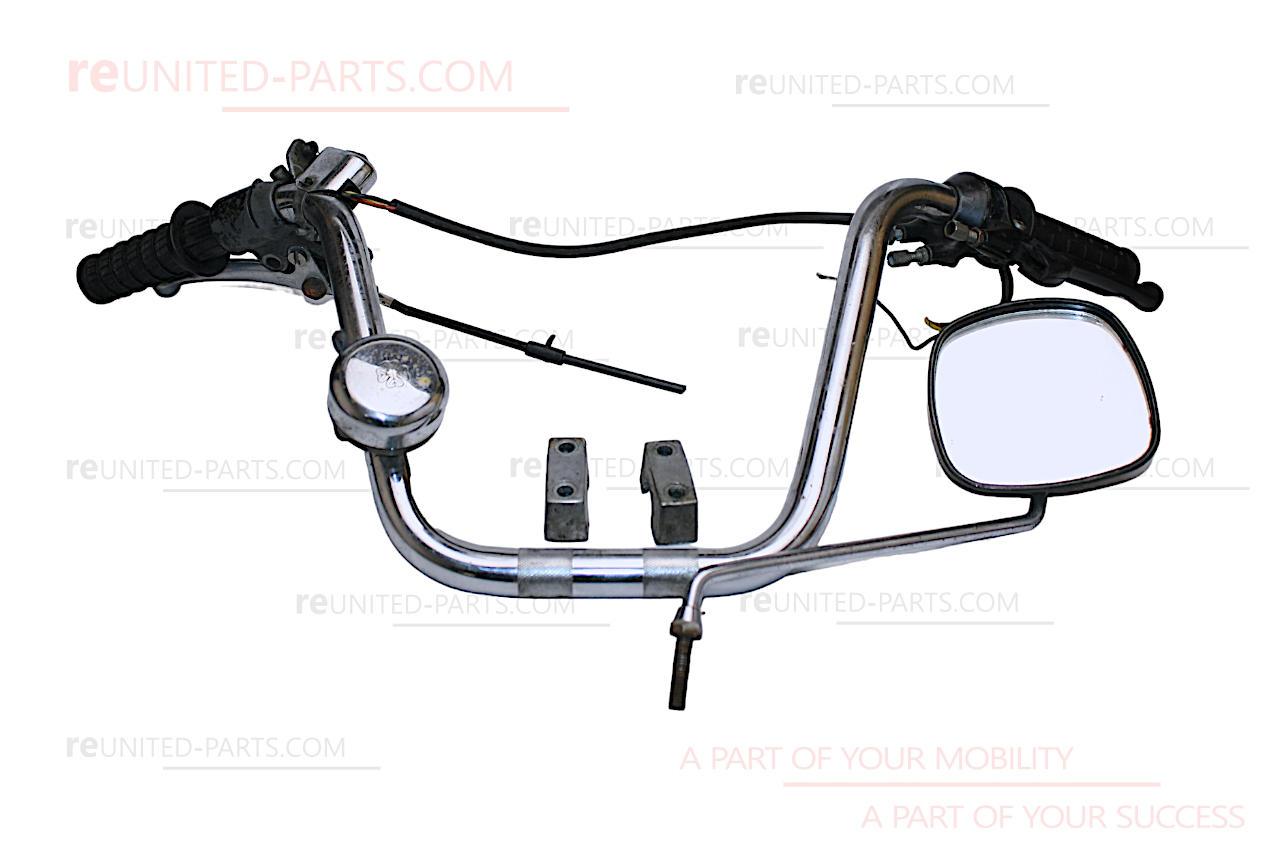 Handlebar with light switch + mirror (Original) | Puch X50 / 3M (BJ 1986) 
