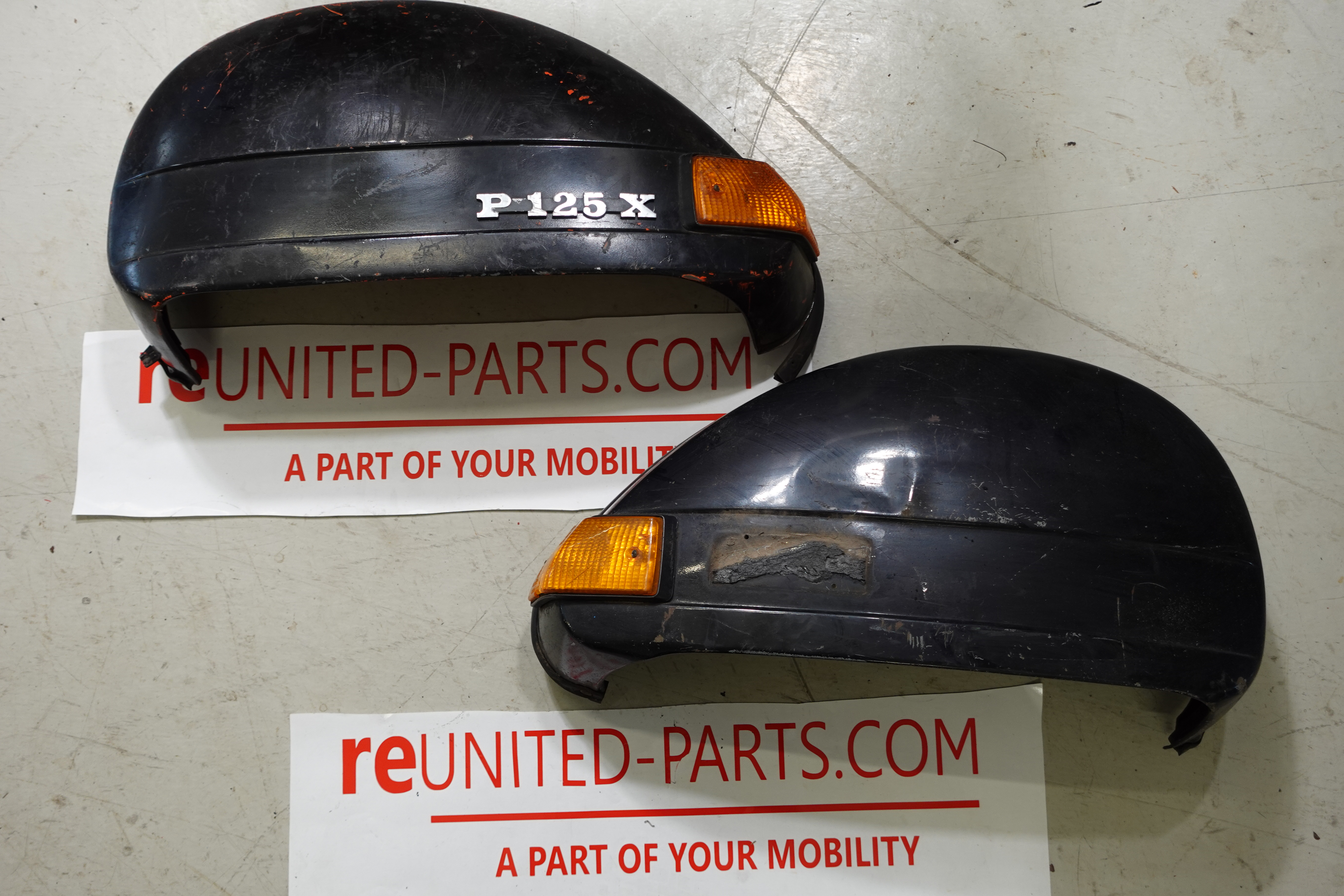 Vespa PX 80-200 | Seitenhaube, Seitenbacke, Seitenverkleidung, Schwarz, Satz, links und rechts