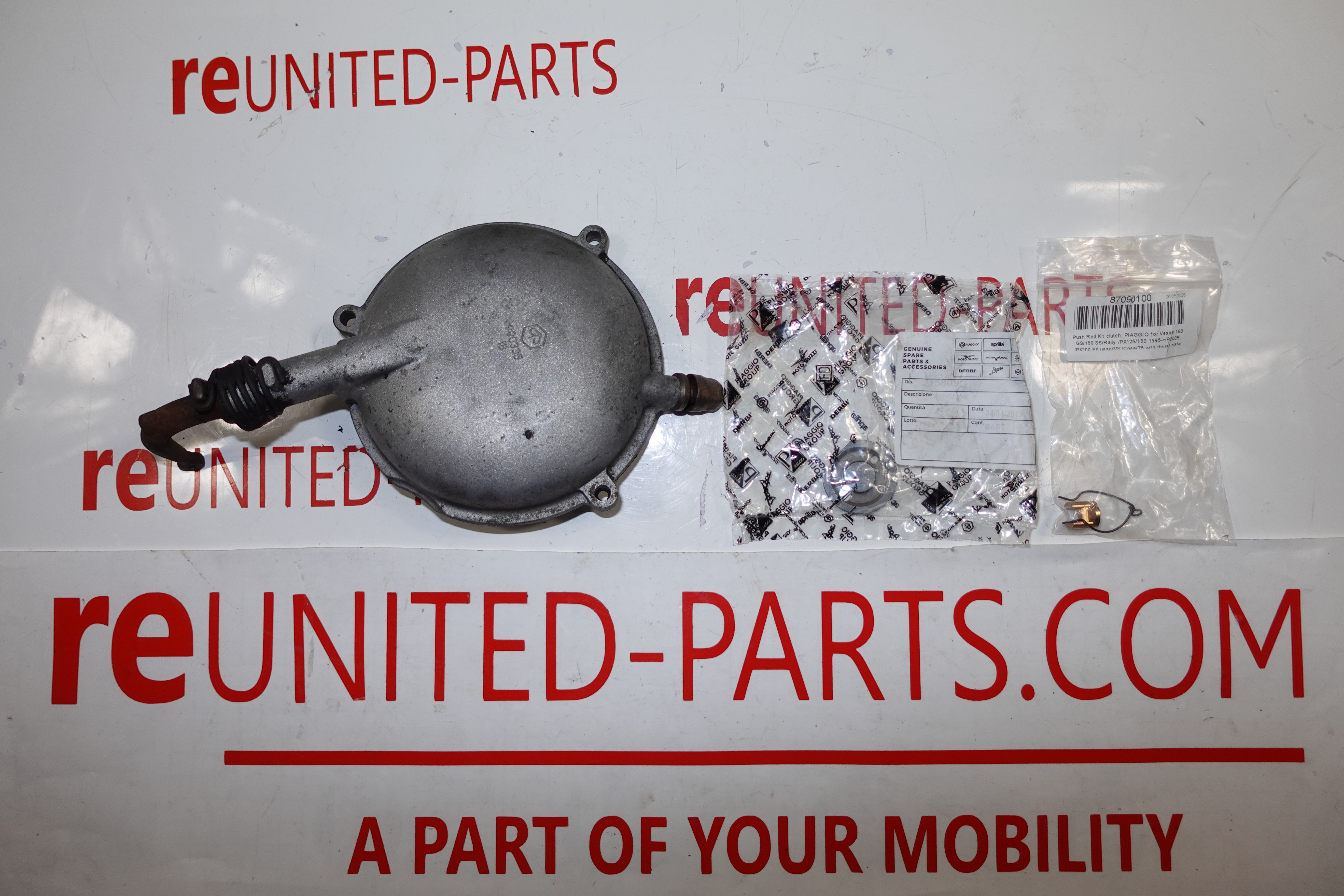 Vespa Piaggio PX 80-200, Cosa 125-200 | Kupplungsdeckel PX, Cosa 200, mit Druckpilz, Druckplatte